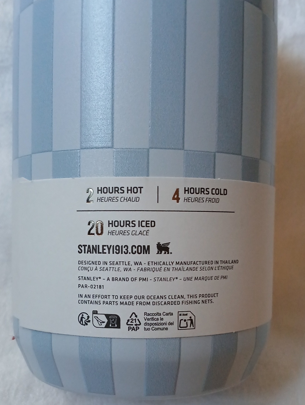 Stanley The Everyday Camp Cup Linen Blue Tile 12 oz New - Picture 2 of 8